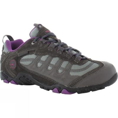 Botas de Montaña Hi-Tec Penrith Low WP Mujer - Gris Oscuro / Moradas - Chile PQJ587420